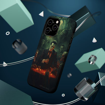 Introducing the "Dracula's Halloween Soiree" Cell Phone Case – Join the Spooky Gathering -MagSafe Tough Cases