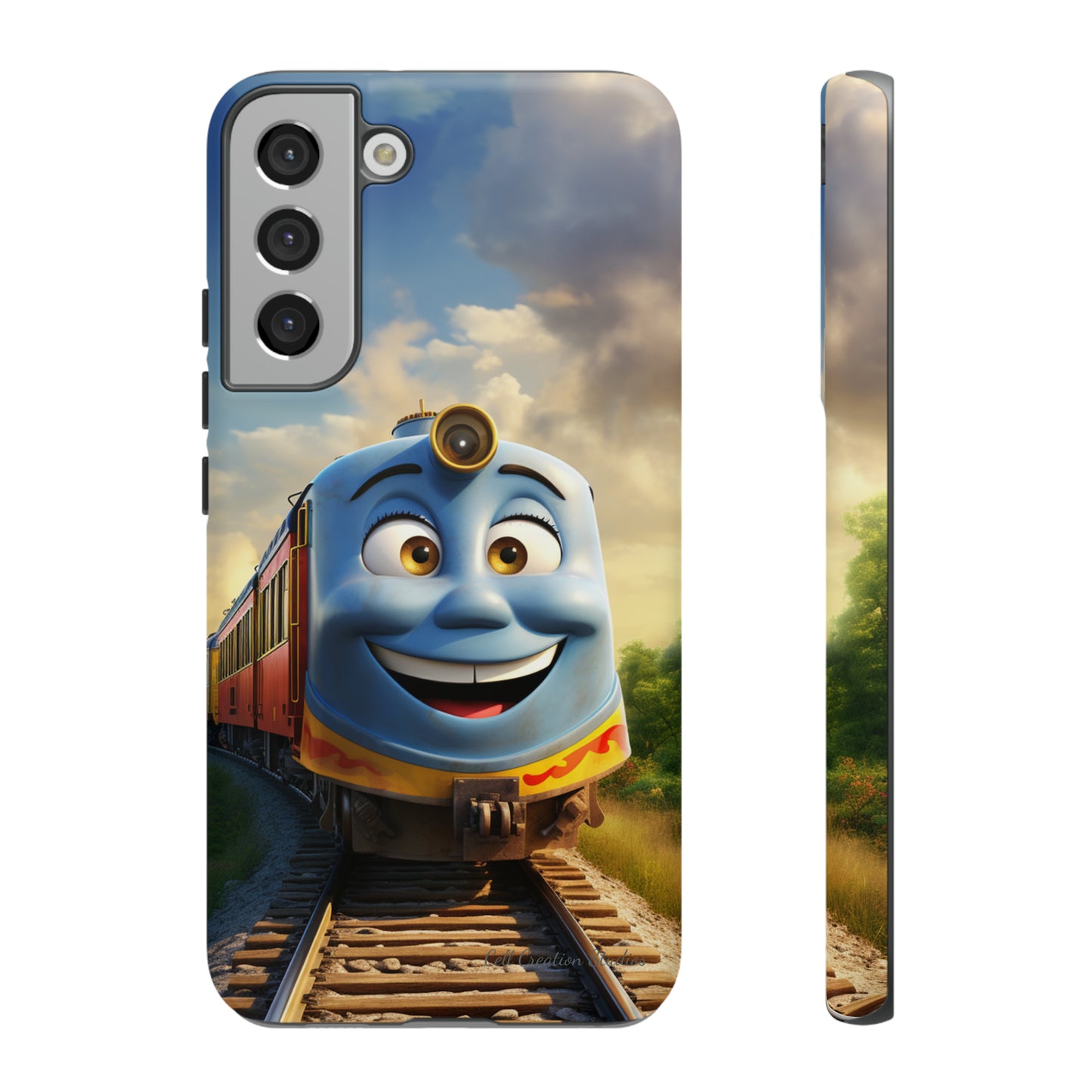 The "Smiling Blue Train" Phone Case -Tough Cases