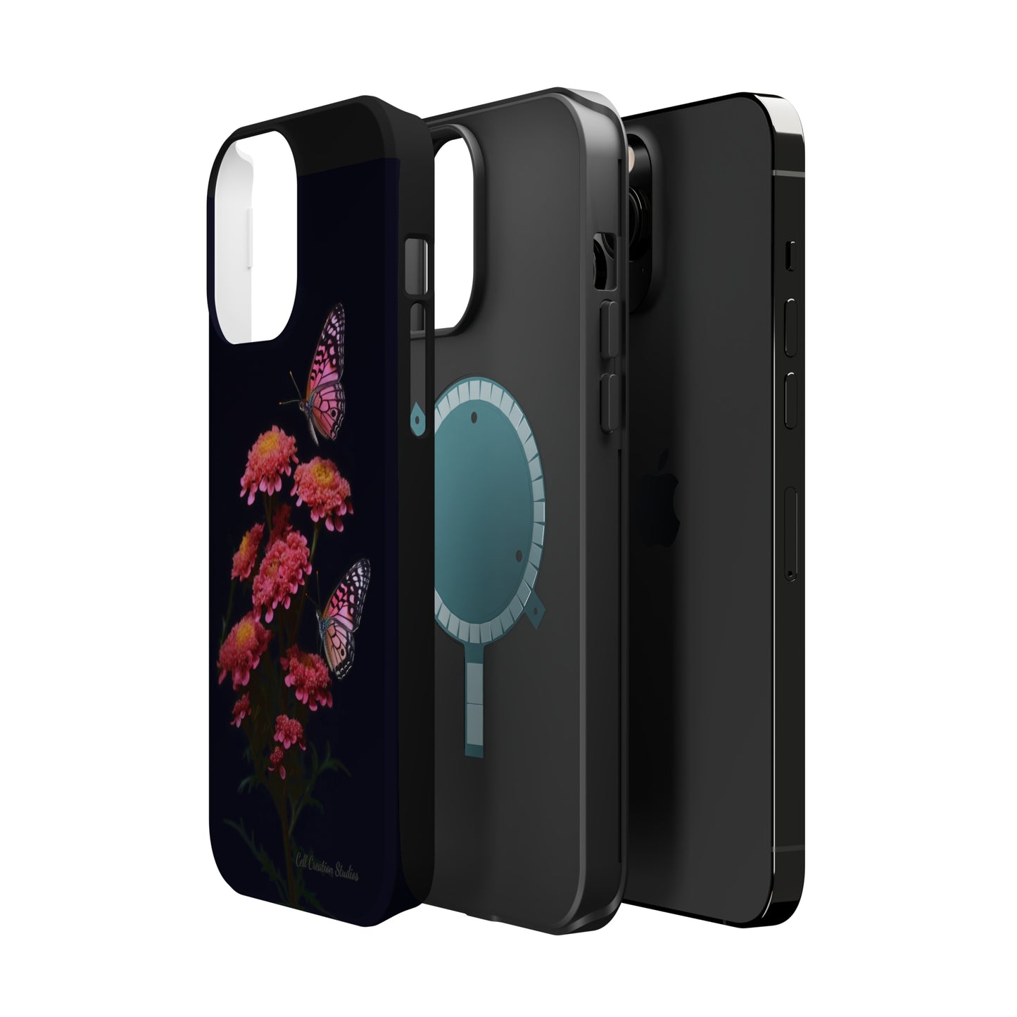 "Achillea Desert Eve Deep Rose & Butterfly" Phone Case -MagSafe Tough Case