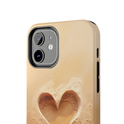 "Eternal Love: Sand Heart" Cell Phone Case -Tough Phone Cases
