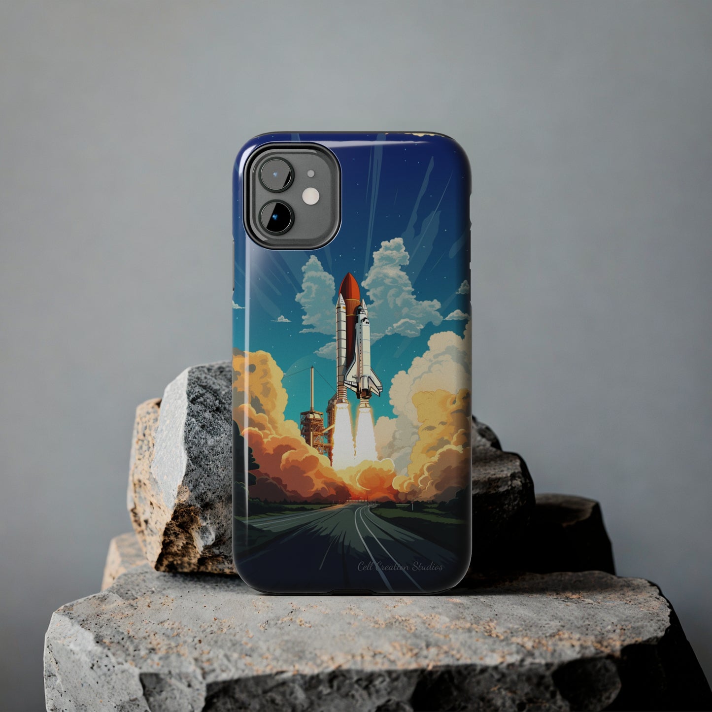 Introducing the "NASA Space Shuttle Launch" Cell Phone Case – Elevate Your Style to New Heights -Tough Phone Cases