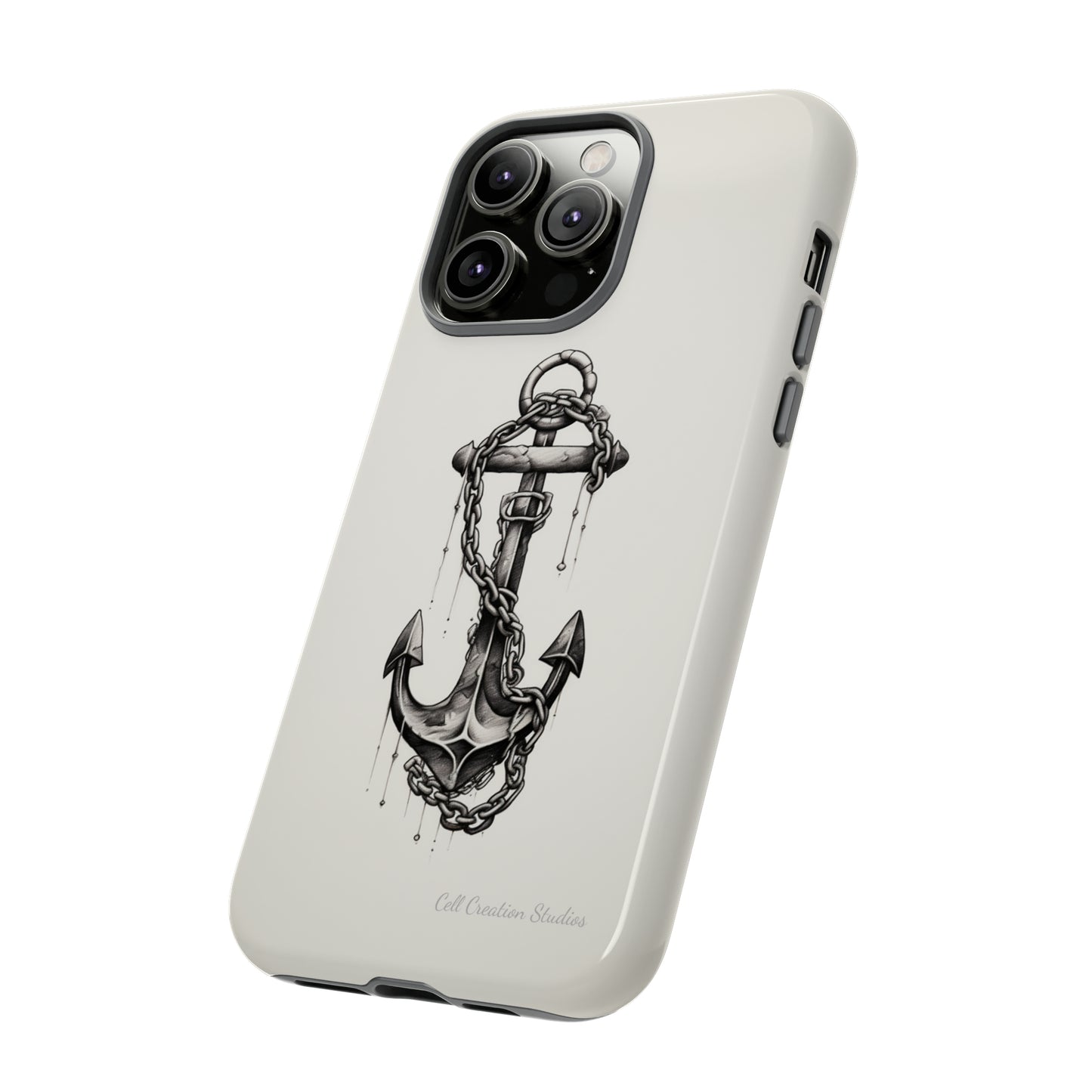 "Nautical Elegance Anchor" -Tough iPhone Cases