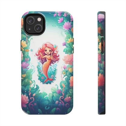 "Pink Seaflower Mermaid" -Tough iPhone Cases