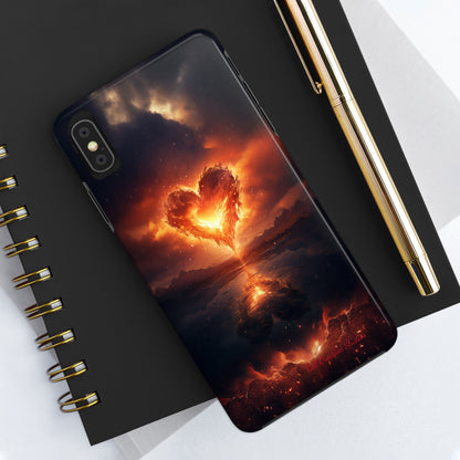 Introducing the "Flaming Heart" Cell Phone Case – Ignite Your Passion! -Tough Phone Cases