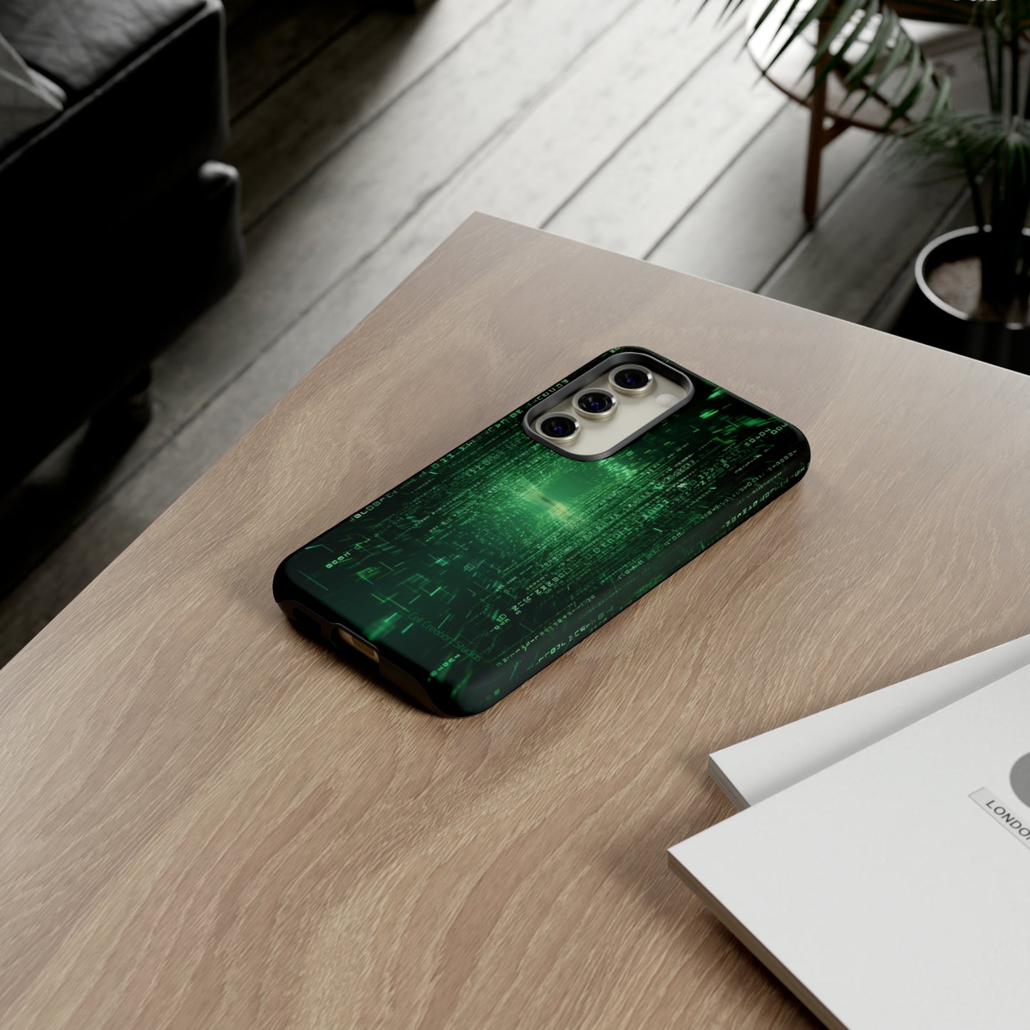 Introducing our "Digital Code Stream" Cell Phone Case – where style meets technology for your device's protection -Tough Cases