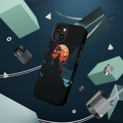 Introducing the "Moonlit Samurai Serenity" Cell Phone Case – Embrace Elegance and Strength -MagSafe Tough Cases