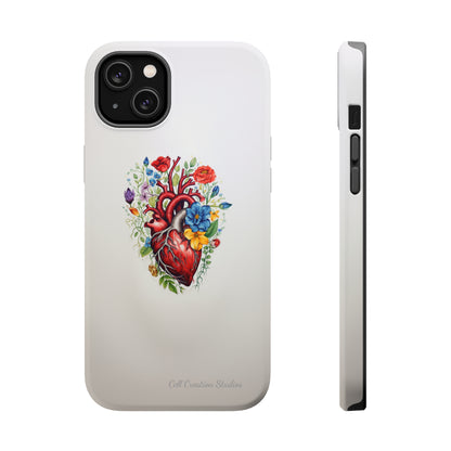 "Floral Heart Harmony" -MagSafe Tough iPhone Cases