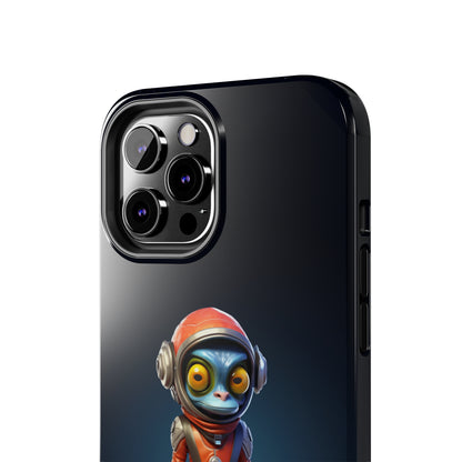 The "AstroGuard" Animated Blue Alien Astronaut Phone Case -Tough Phone Cases