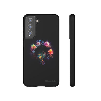 Introducing the "Floral Harmony Hummingbird" Cell Phone Case – Where Elegance Meets Nature -Tough Cases