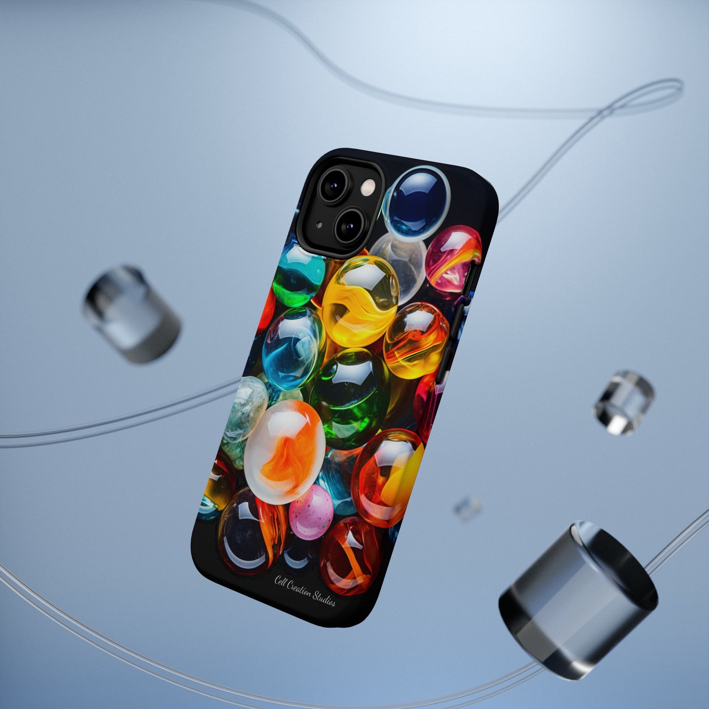 Introducing the "Vibrant Marbles Mosaic" Cell Phone Case – Carry a Kaleidoscope of Colors! -MagSafe Tough Cases