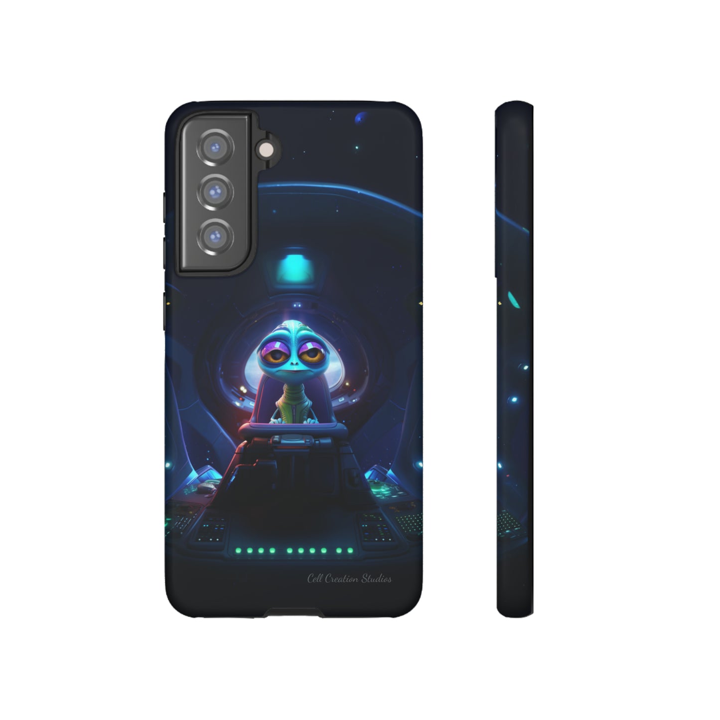 The "Cosmic Cruising Bored Alien" Phone Case -Tough Cases