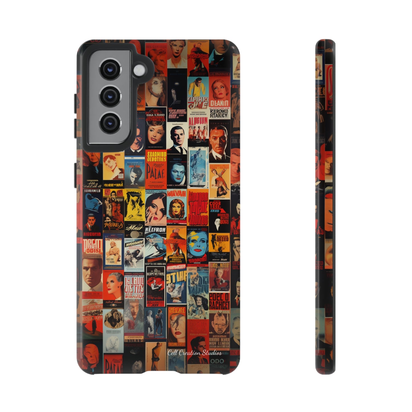 Introducing the "Vintage Movie Poster Collage" Cell Phone Case – Timeless Hollywood Charm -Tough Cases