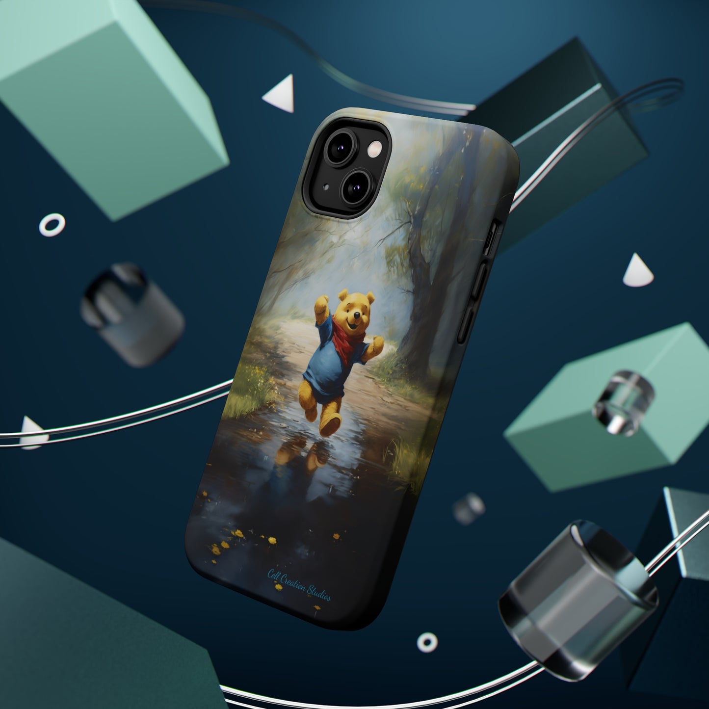 Introducing the "Winnie-The-Pooh Puddle Splash" Cell Phone Case – A Splash of Nostalgic Fun -MagSafe Tough Cases