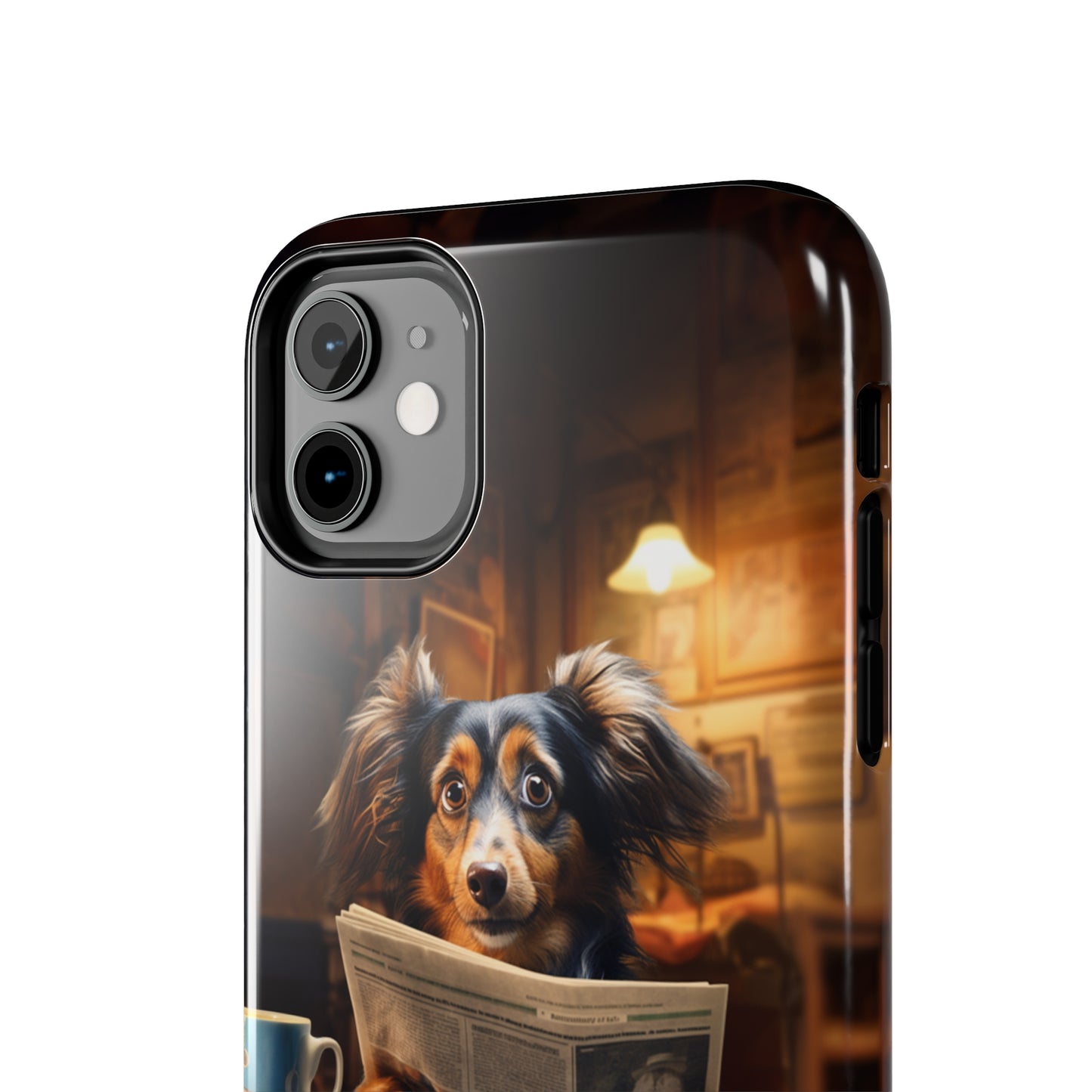 Introducing the "Pup's Perusal" Cell Phone Case – Unleash Heartwarming Humor -Tough Phone Cases