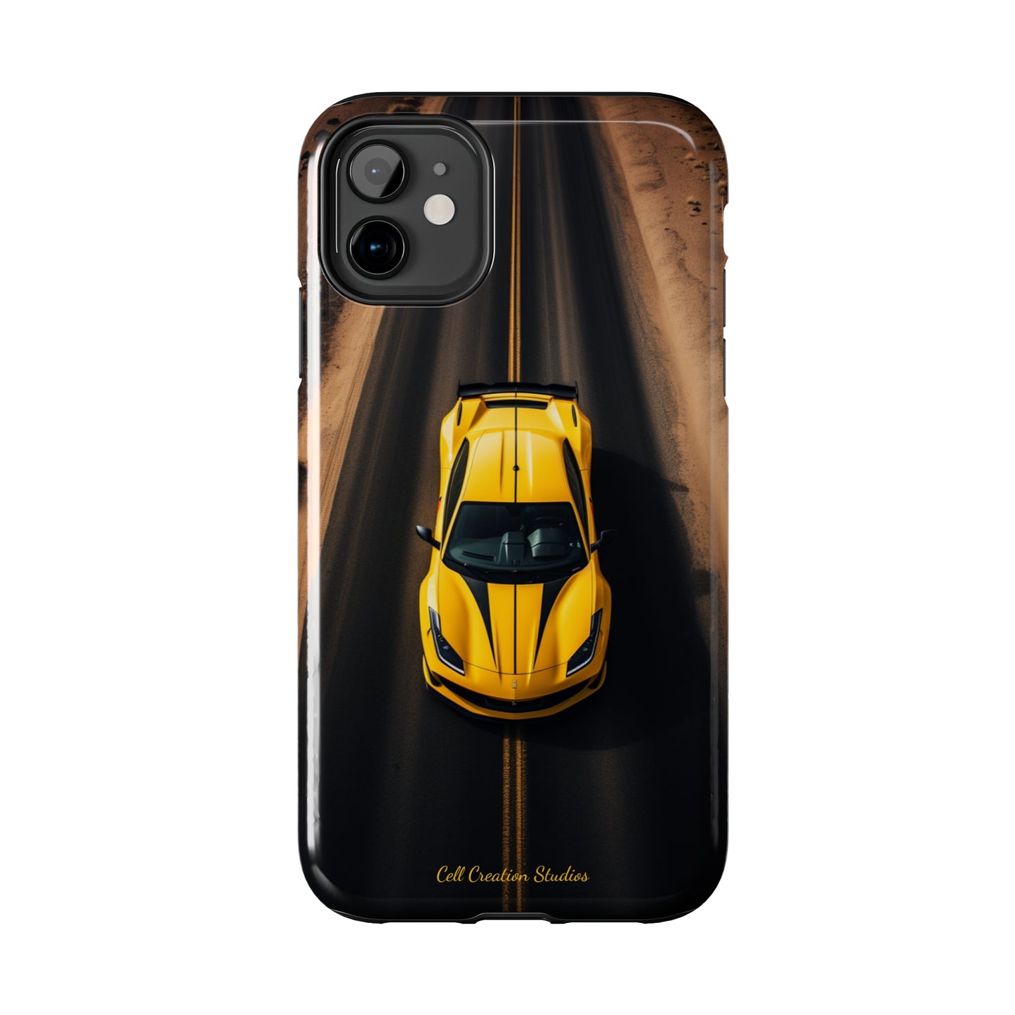 Introducing the "Desert Speedster" Cell Phone Case – Feel the Thrill of a Ferrari Racing through the Desert! -Tough Phone Cases