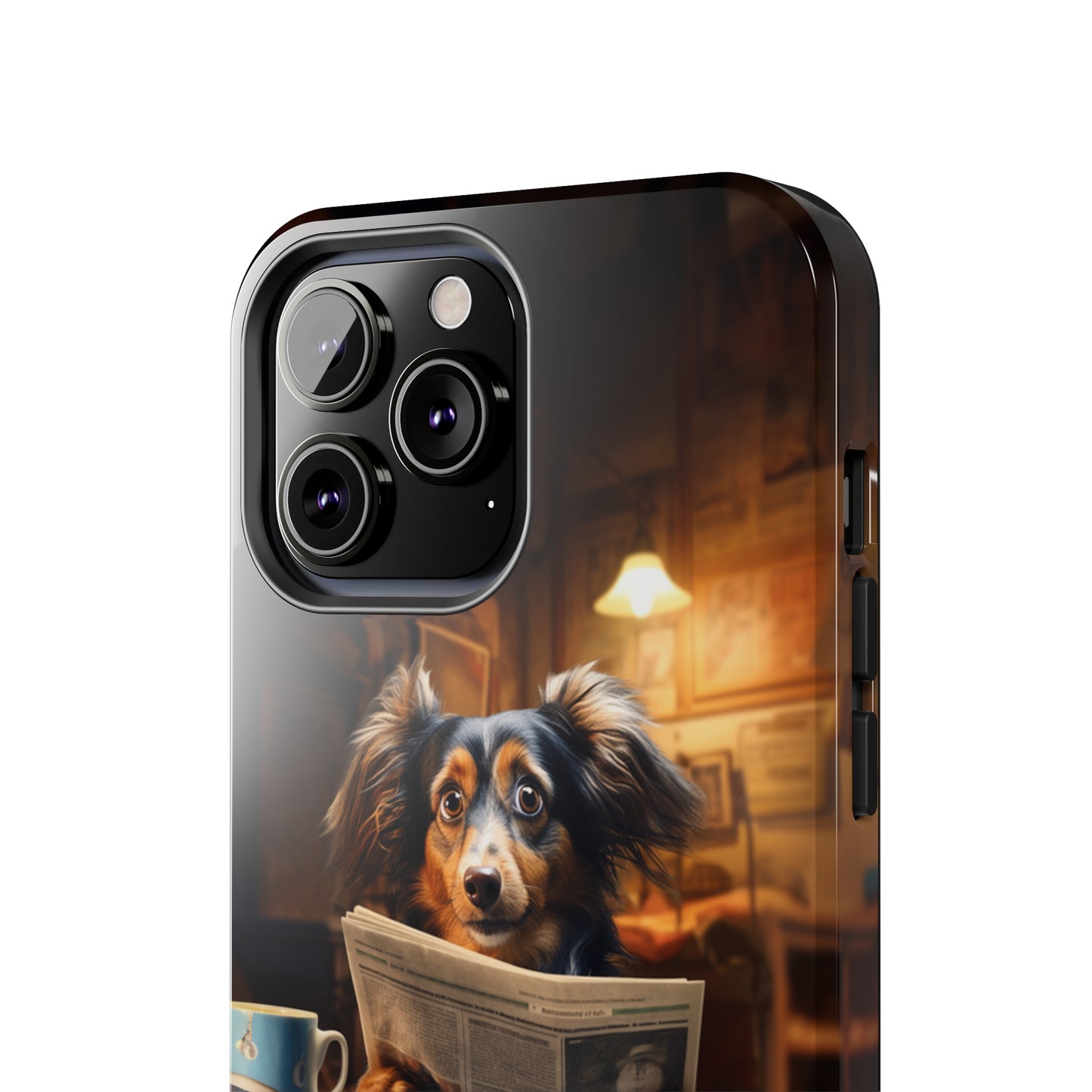 Introducing the "Pup's Perusal" Cell Phone Case – Unleash Heartwarming Humor -Tough Phone Cases