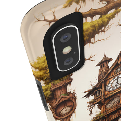 Introducing the "Mystical Wooden Clock" Cell Phone Case – Embrace Enchantment and Timeless Beauty -Tough Phone Cases