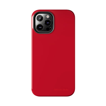 "Bold Crimson Shield" -Tough iPhone Cases