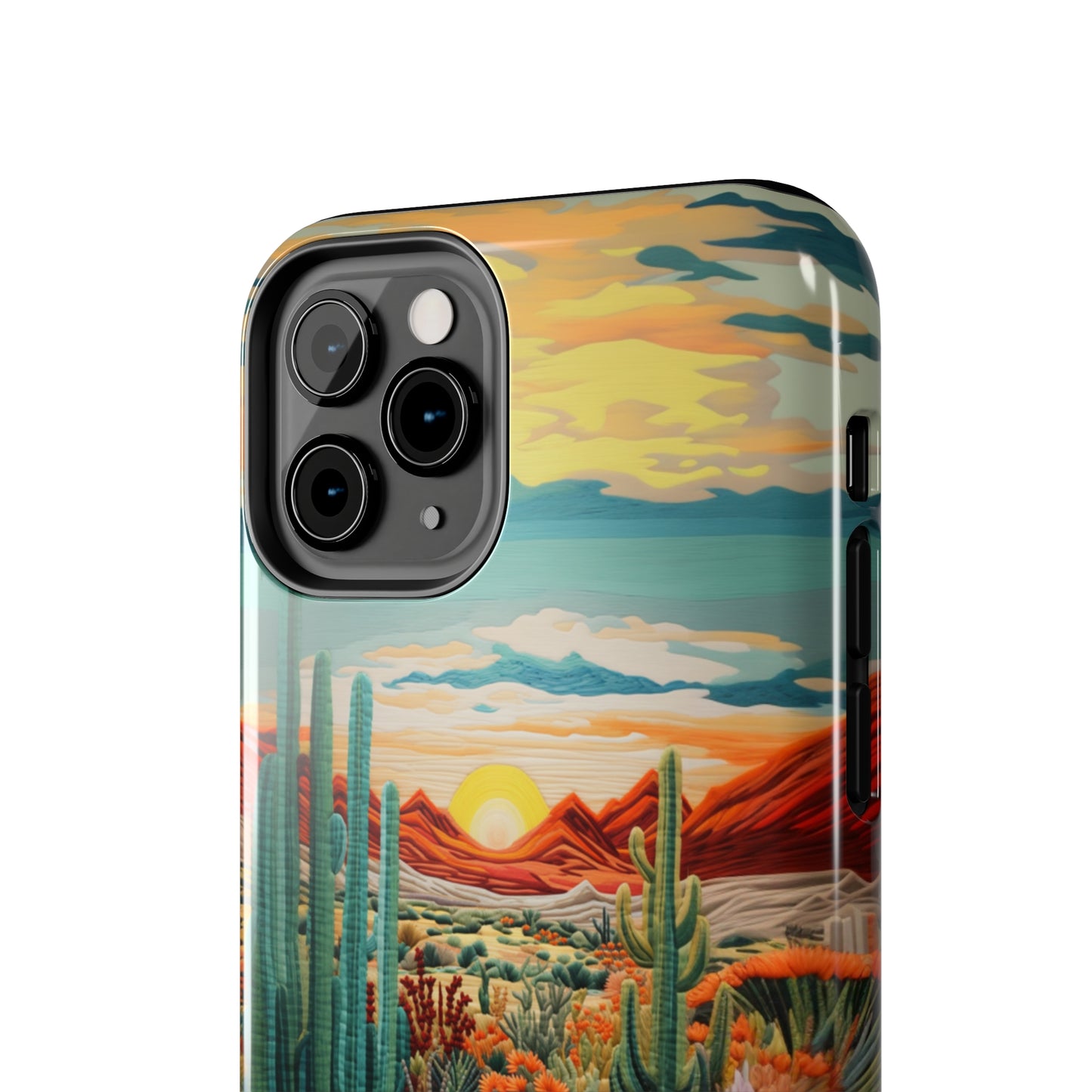 "Desert Bloom Embroidery" -Tough iPhone Cases