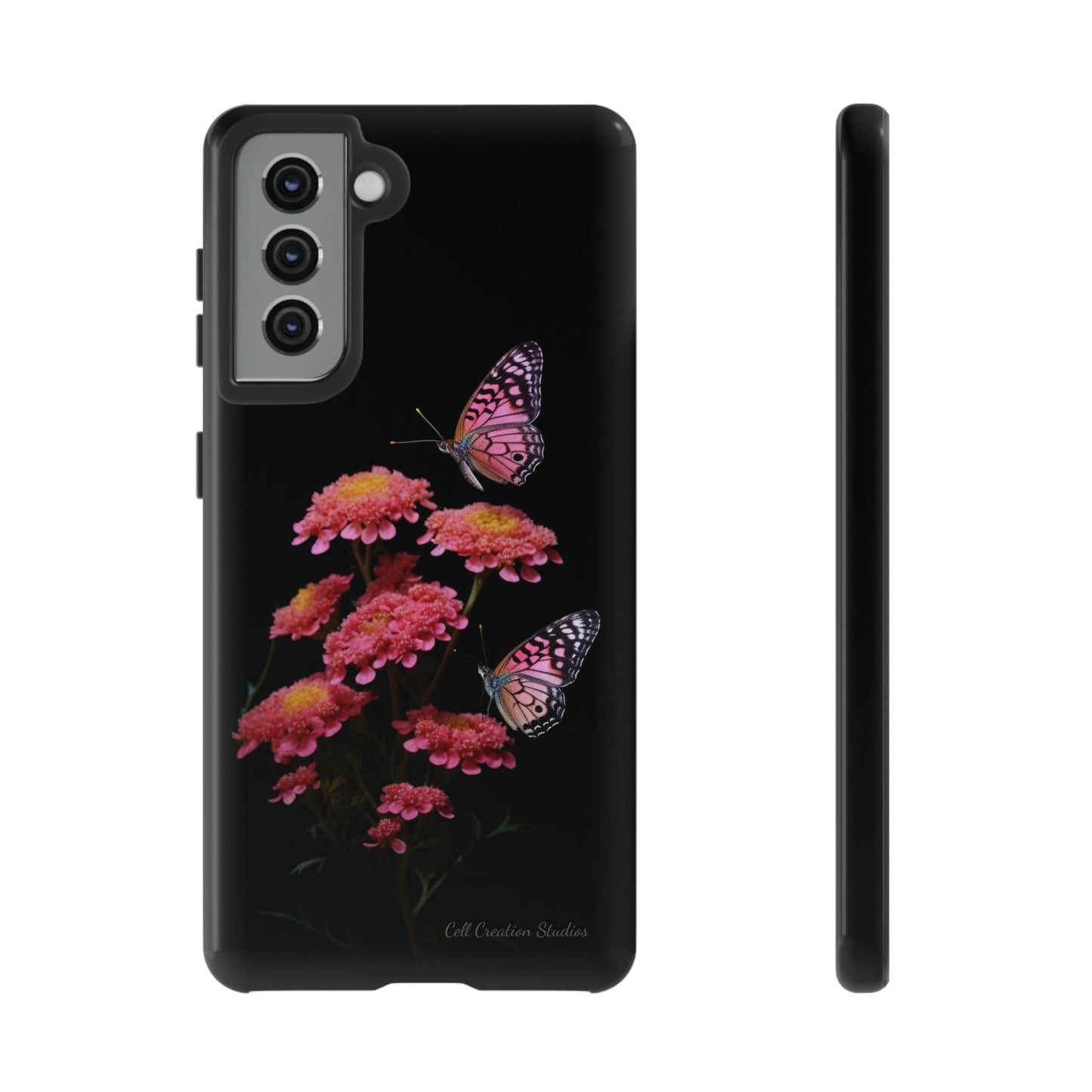 "Achillea Desert Eve Deep Rose & Butterfly" Phone Case -Tough Cases