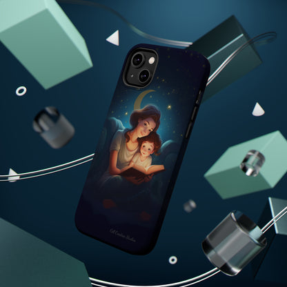 Introducing the "Bedtime Story Bliss" Cell Phone Case – Cherish Heartwarming Moments with Every Glance -MagSafe Tough Cases