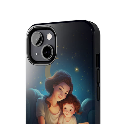 Introducing the "Bedtime Story Bliss" Cell Phone Case – Cherish Heartwarming Moments with Every Glance -Tough Phone Cases