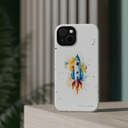 Introducing our "Cosmic Rocket" Cell Phone Case – Where Style Meets Adventure -MagSafe Tough Cases