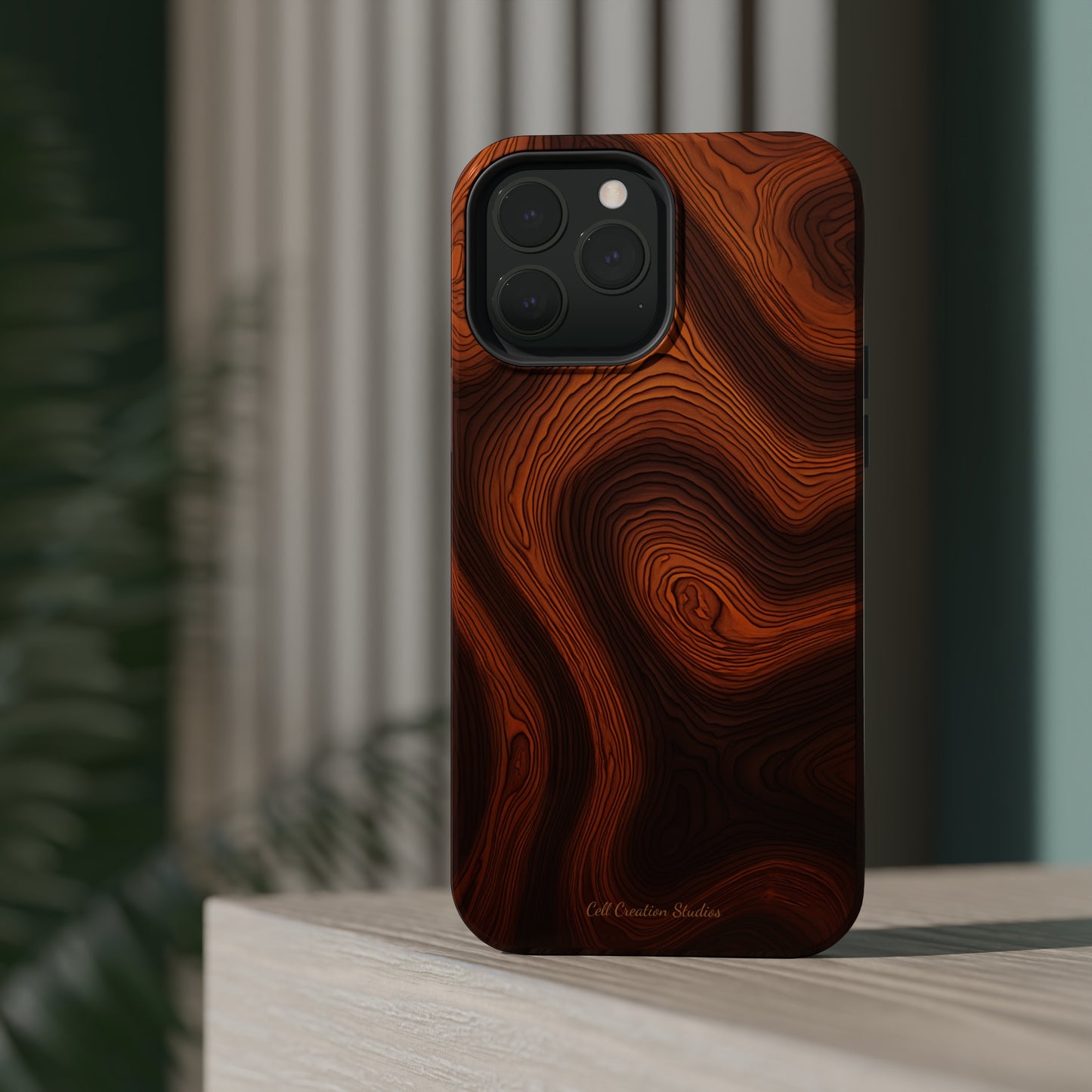 Introducing the "Natural Woodgrain" Cell Phone Case – Embrace Organic Beauty with Wood Pattern Design -MagSafe Tough Cases