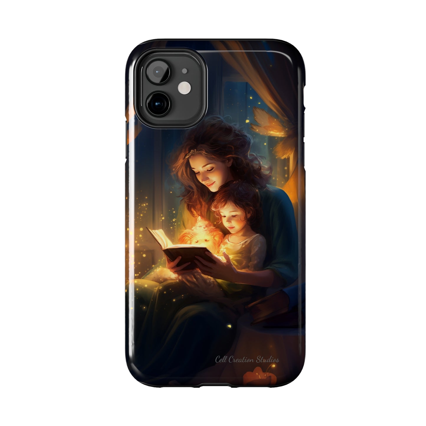 Introducing the "Bedtime Story Bliss" Cell Phone Case – Cherish Heartwarming Moments with Every Glance -Tough Phone Cases