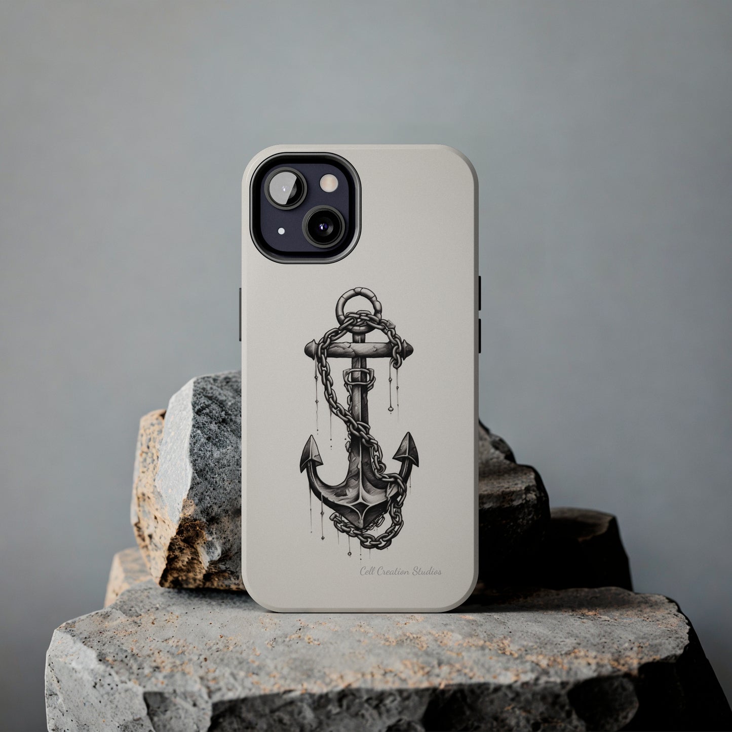 "Nautical Elegance Anchor" -Tough iPhone Cases