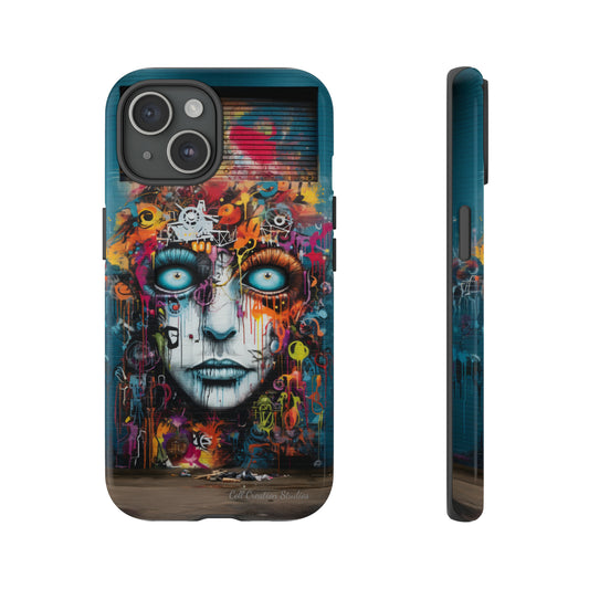 Elevate Your Style with our "Graffiti Face Concrete Wall" Phone Case -Tough Cases