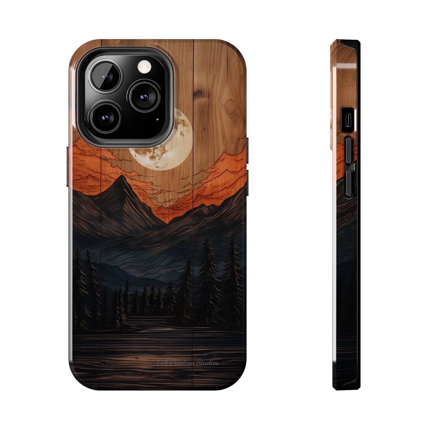 "Elevate Your Style with the Mountain Moonlight Phone Case" -Tough Phone Cases