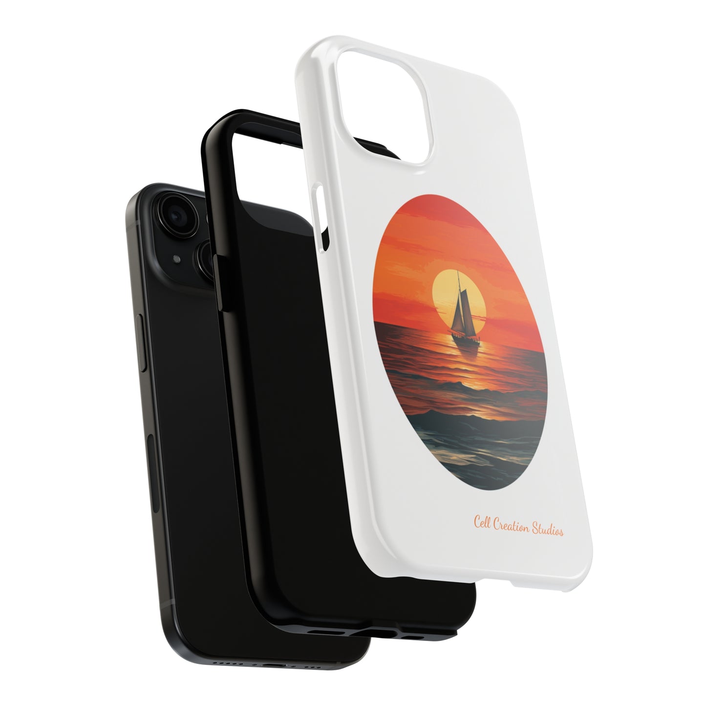 "Sailboat Sunset Serenity" -Tough iPhone Cases