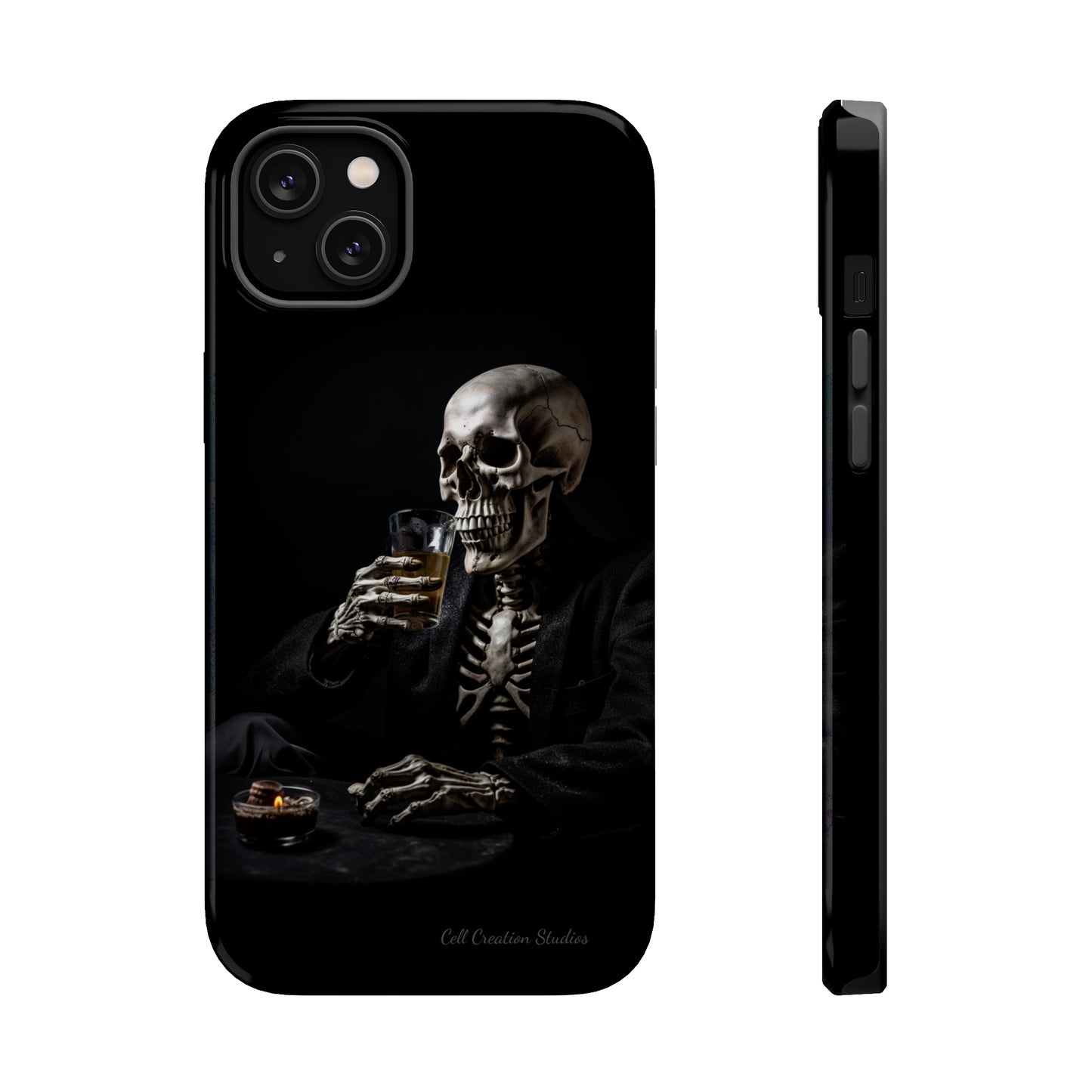 "Embrace the Dark Side with Our Skeleton Drinking Phone Case" -MagSafe Tough Cases