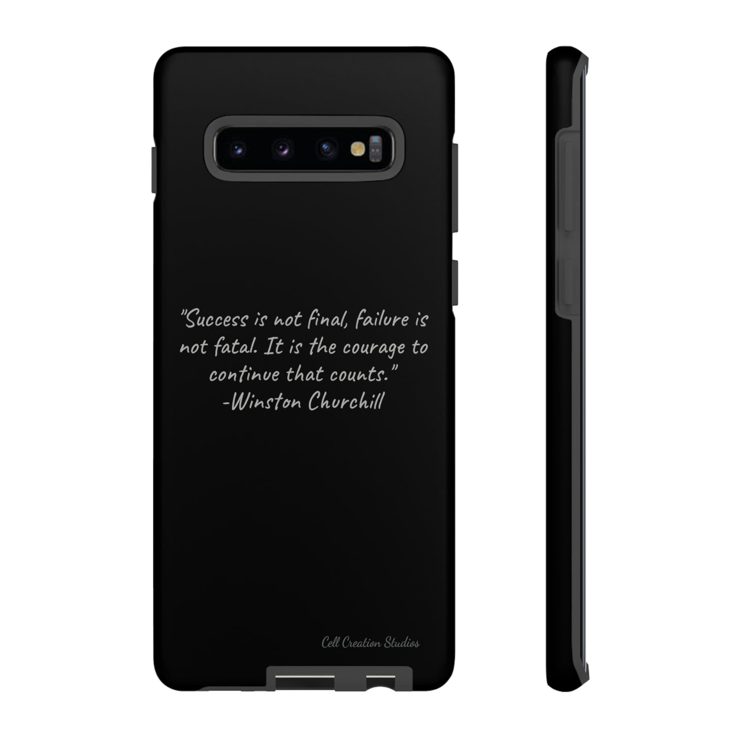 "Continual Courage" Winston Churchill Quote Phone Case -Tough Cases