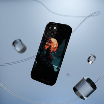 Introducing the "Moonlit Samurai Serenity" Cell Phone Case – Embrace Elegance and Strength -MagSafe Tough Cases