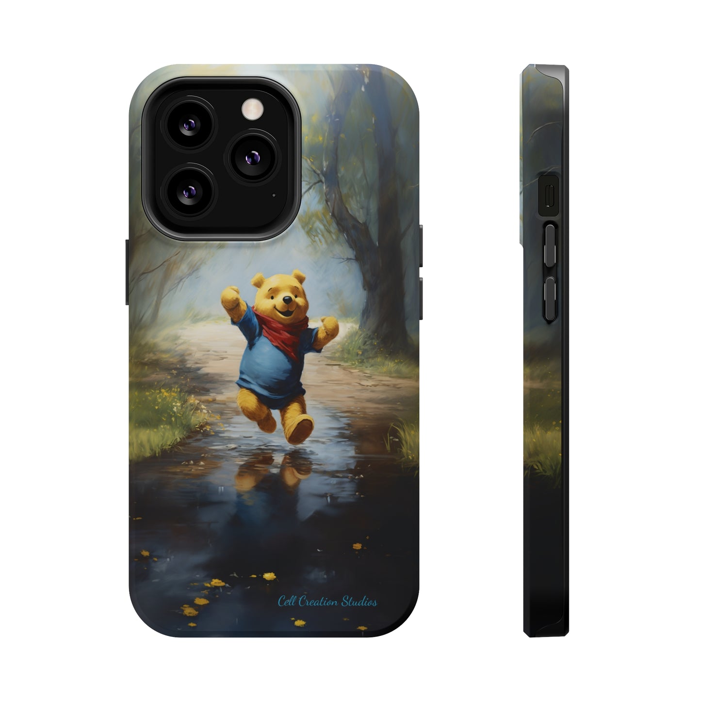 Introducing the "Winnie-The-Pooh Puddle Splash" Cell Phone Case – A Splash of Nostalgic Fun -MagSafe Tough Cases