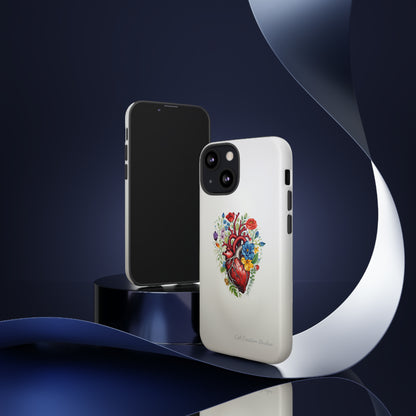 "Floral Heart Harmony" -Tough iPhone Cases