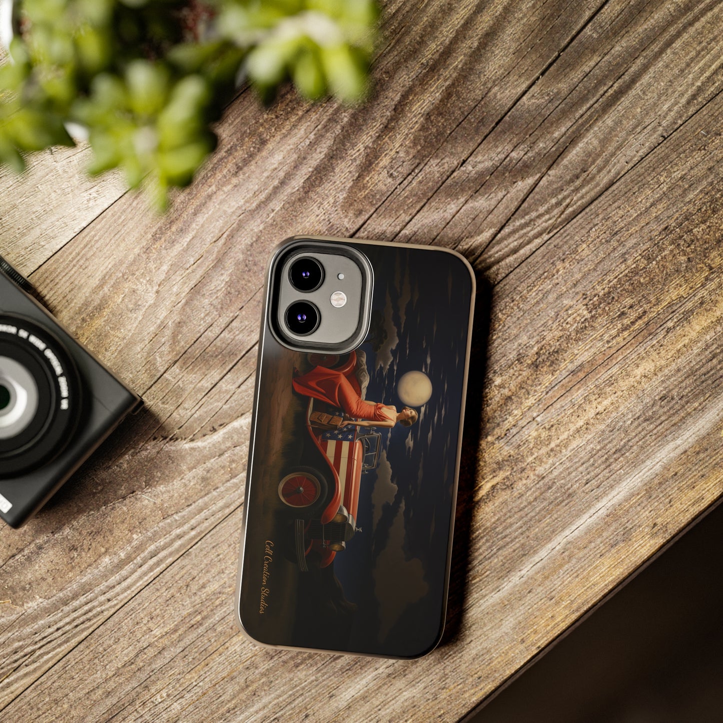 Introducing the "Desert Dreamer - 1920s Americana" Cell Phone Case – Embrace Nostalgic Elegance with Vintage Desert Charm -Tough Phone Cases