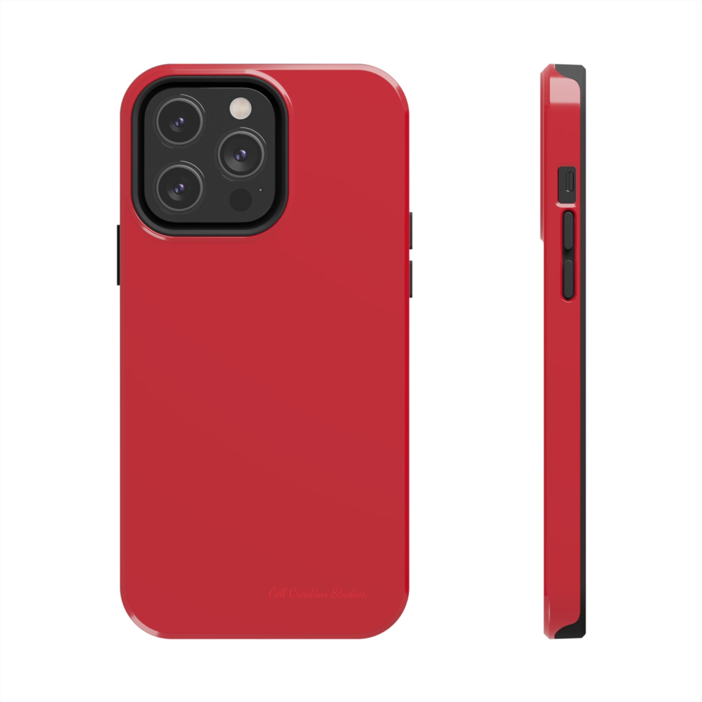 "Bold Crimson Shield" -Tough iPhone Cases