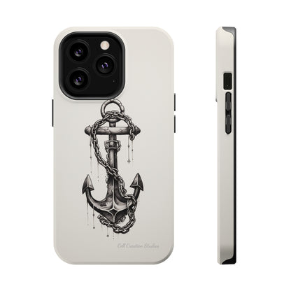 "Nautical Elegance Anchor" -MagSafe Tough iPhone Cases