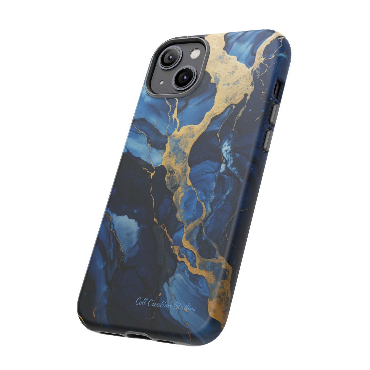 "Azure Elegance Marble" -Tough iPhone Cases