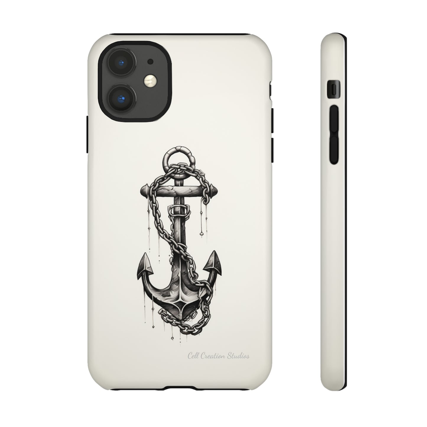 "Nautical Elegance Anchor" -Tough iPhone Cases