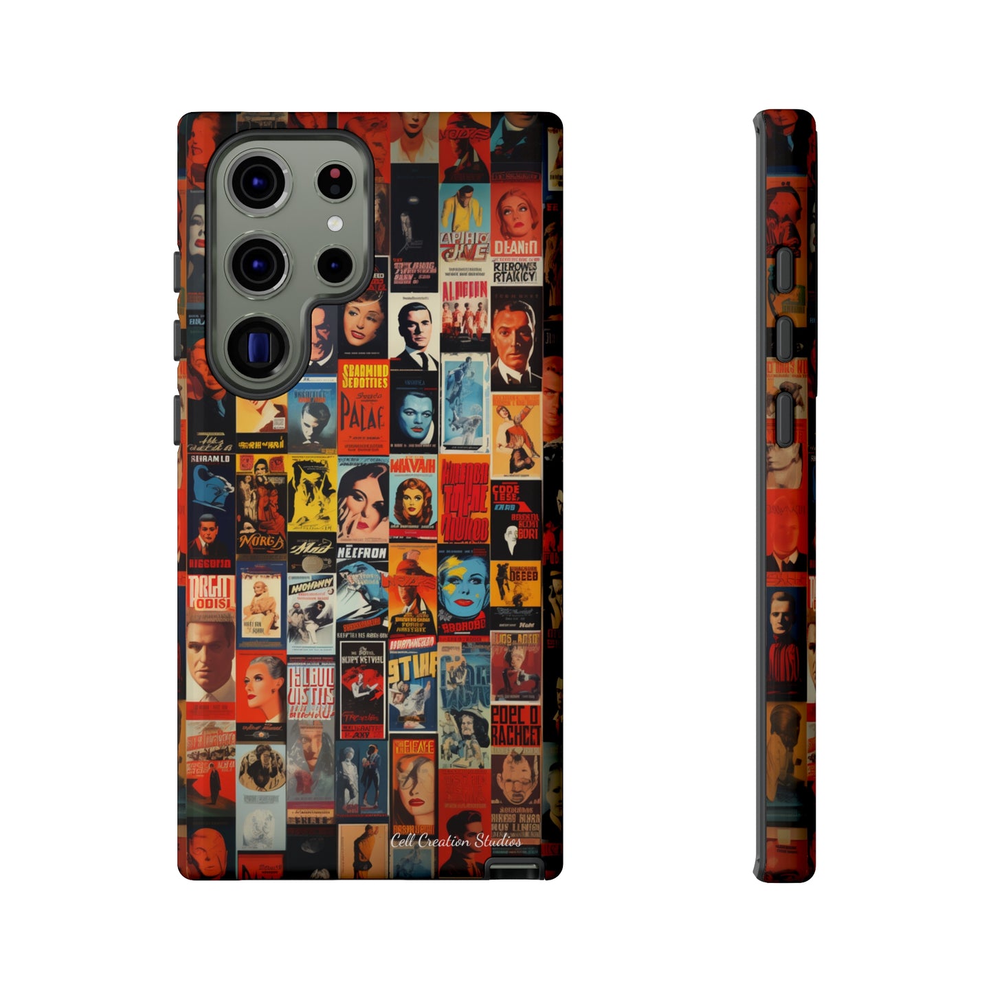 Introducing the "Vintage Movie Poster Collage" Cell Phone Case – Timeless Hollywood Charm -Tough Cases