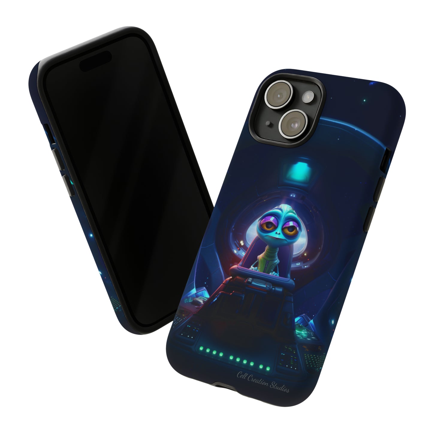 The "Cosmic Cruising Bored Alien" Phone Case -Tough Cases