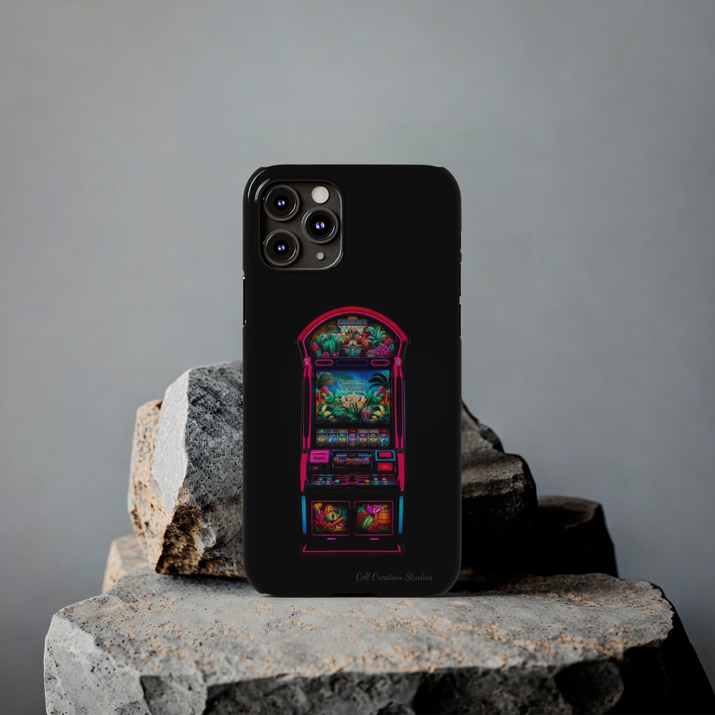 Introducing the "Vibrant Slot Frenzy" Cell Phone Case – Experience the Thrill of Colors and Luck -Slim Phone Cases