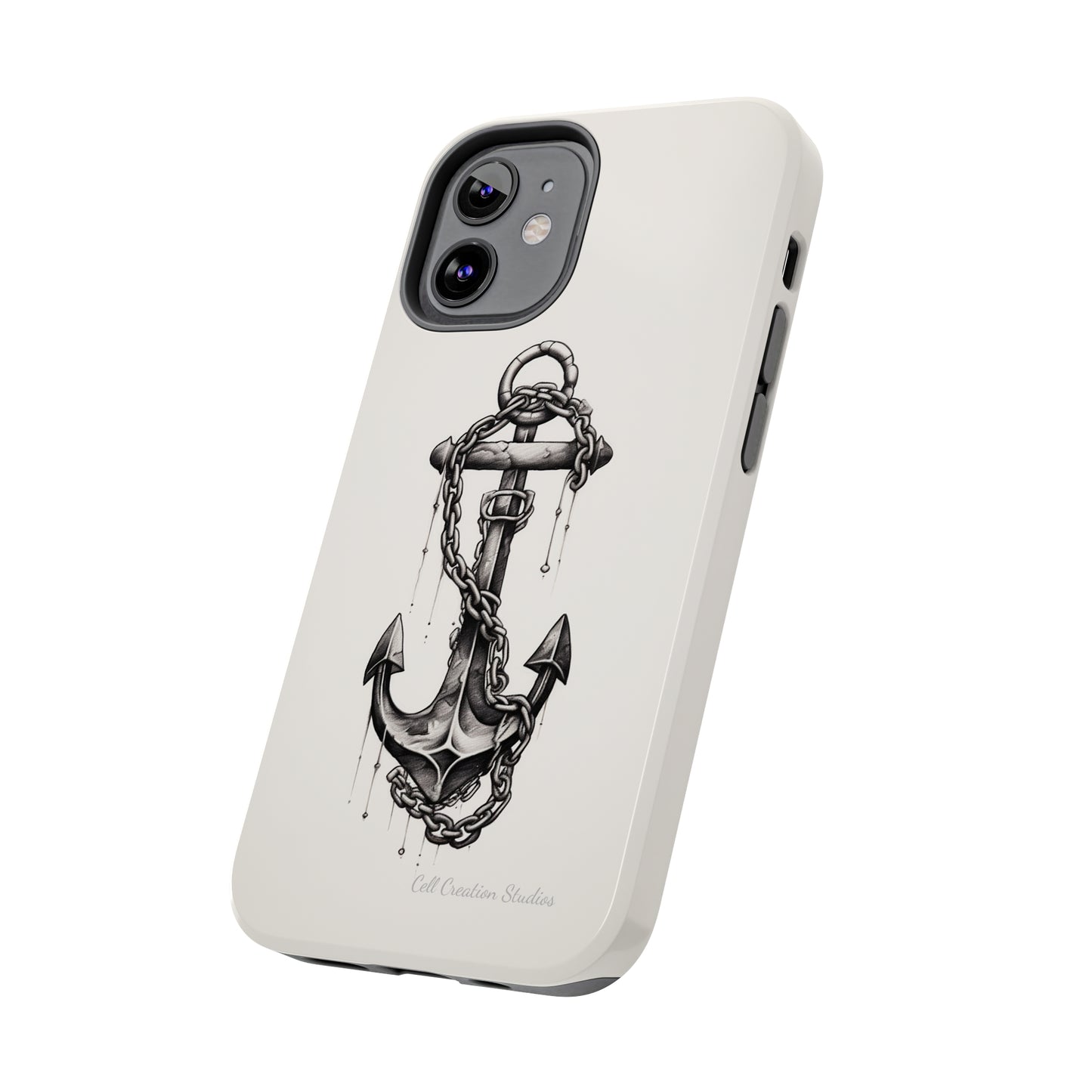 "Nautical Elegance Anchor" -Tough iPhone Cases