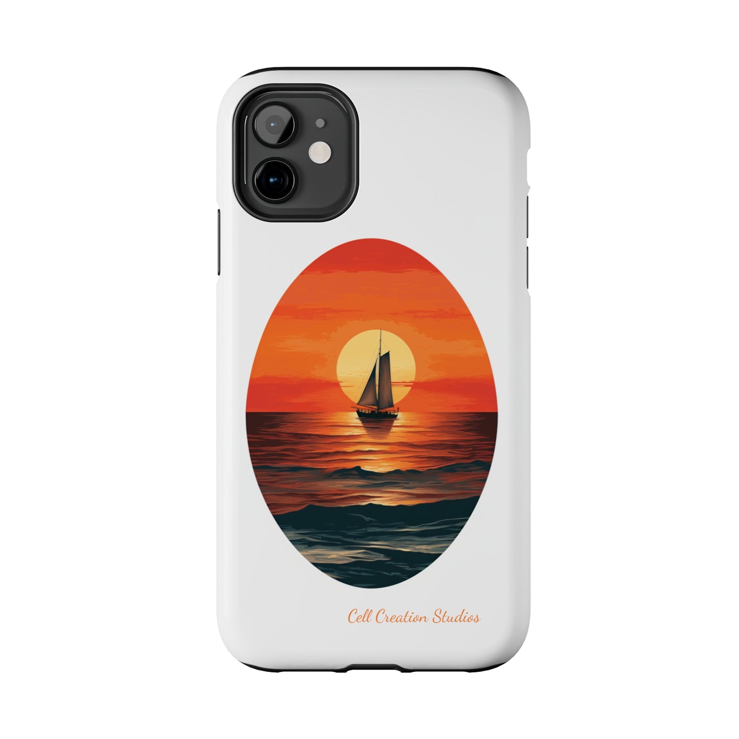 "Sailboat Sunset Serenity" -Tough iPhone Cases