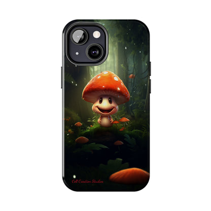 Introducing the "Cheerful Smiling Mushroom" Cell Phone Case – Spread Joy with Every Glance -Tough Phone Cases