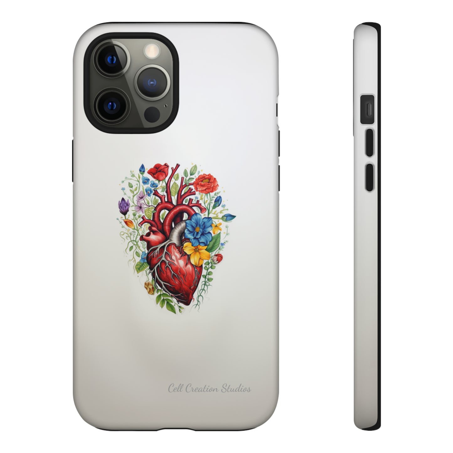 "Floral Heart Harmony" -Tough iPhone Cases